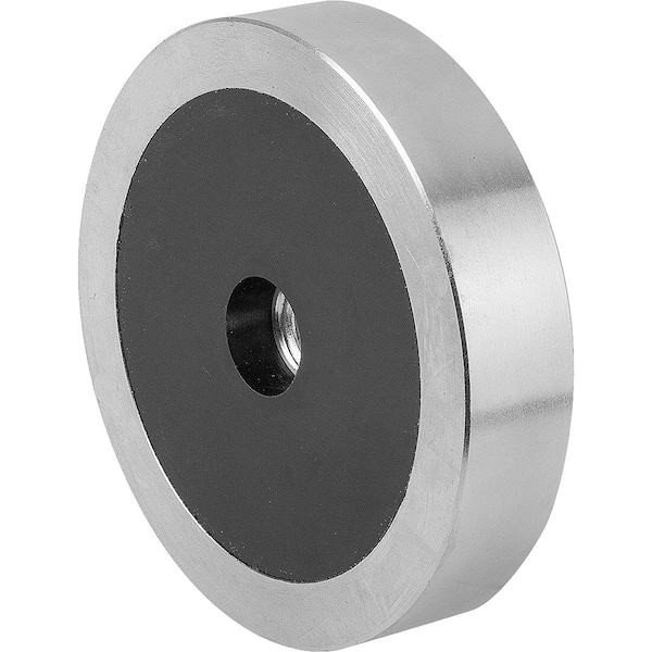 Magnet Shallow Pot Magnet D1=M10 H=14 Ndfeb, Round, Comp:Steel, D=63